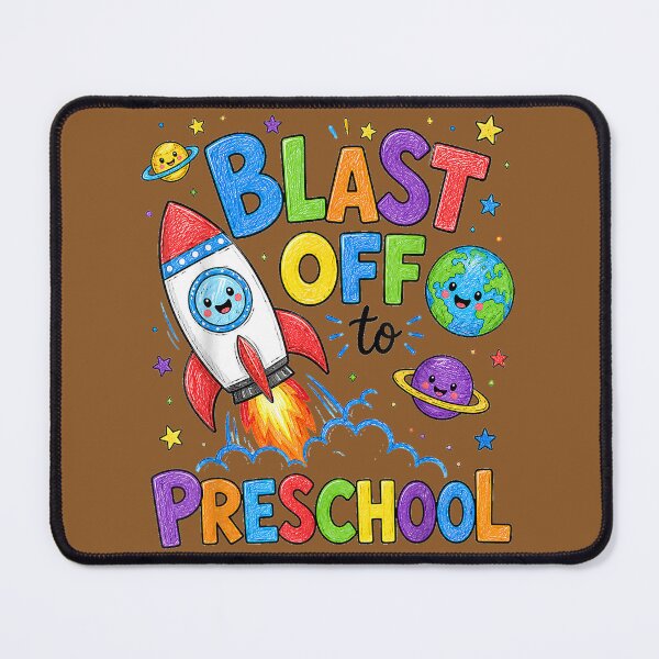 Item preview, Blast Off to Preschool Funny Space Rocket Astronaut Planets designed and sold by FrankIsabel.