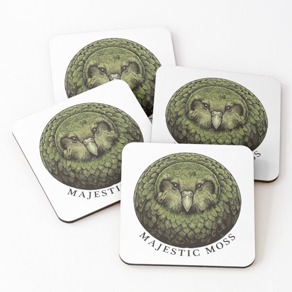 Item preview, Majestic Moss Kakapo Vintage Etching Cottagecore designed and sold by Arc2020.