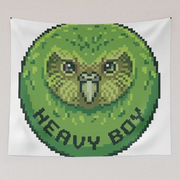 Item preview, Heavy Boy Kakapo Retro Pixel Art Gamer Meme designed and sold by Arc2020.