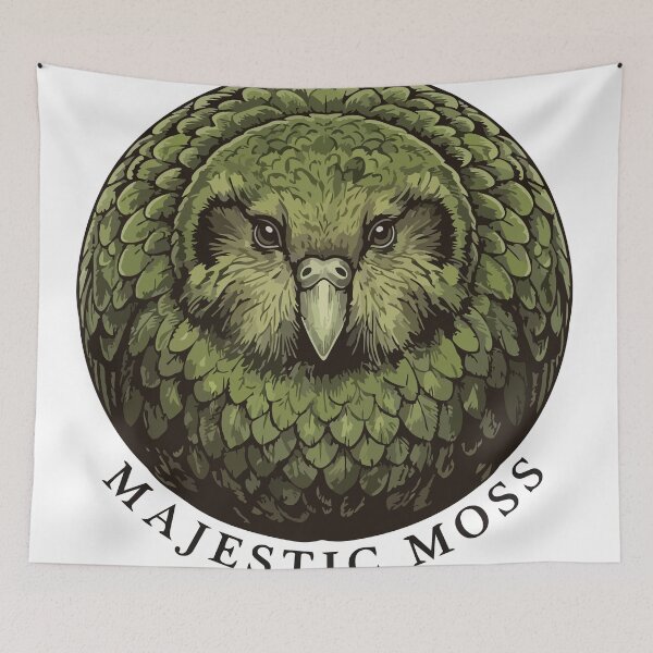 Item preview, Majestic Moss Kakapo Vintage Etching Cottagecore designed and sold by Arc2020.