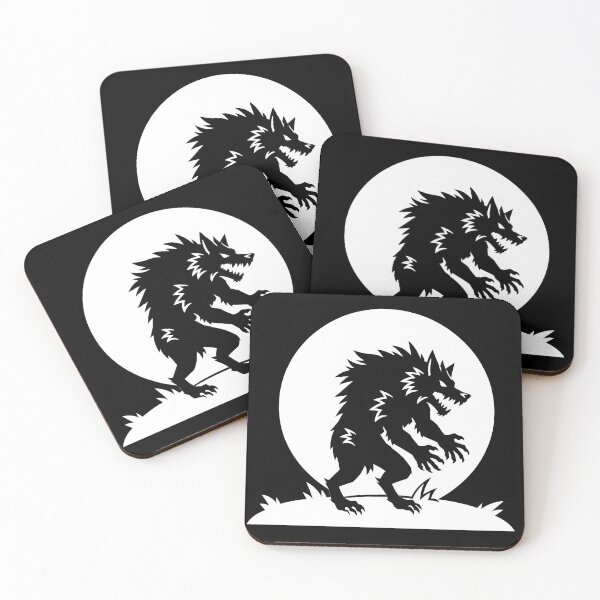 Item preview, Full Moon Werewolf Silhouette White designed and sold by DredMuunStudios.