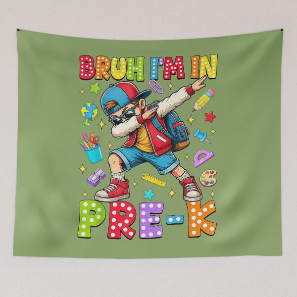 Item preview, Bruh I'm in Pre-K Dabbing Boy Back to School Student Kids designed and sold by ArleneRowe.