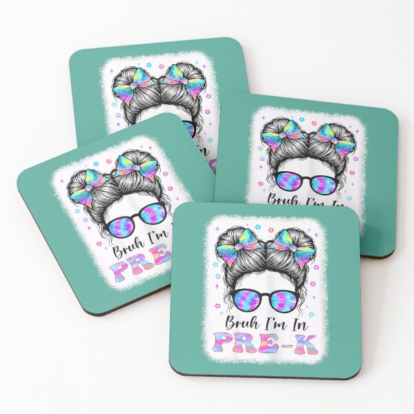 Item preview, Bruh I'm in Pre-k Messy Bun First Day of School Girls designed and sold by ArleneRowe.