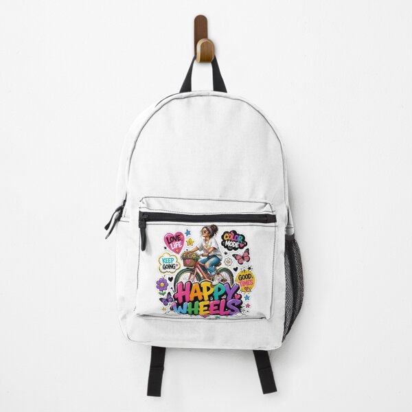 Item preview, HAPPY WHEELS Graffiti Sticker PNG | Cute Bicycle Girl Aesthetic | Colorful Retro Cycling Vinyl Decal | Kawaii Bike Art for Laptop, Water Bottle & Journal designed and sold by Stylestickers55.