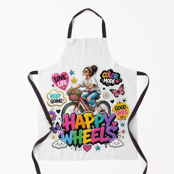 Item preview, HAPPY WHEELS Graffiti Sticker PNG | Cute Bicycle Girl Aesthetic | Colorful Retro Cycling Vinyl Decal | Kawaii Bike Art for Laptop, Water Bottle & Journal designed and sold by Stylestickers55.