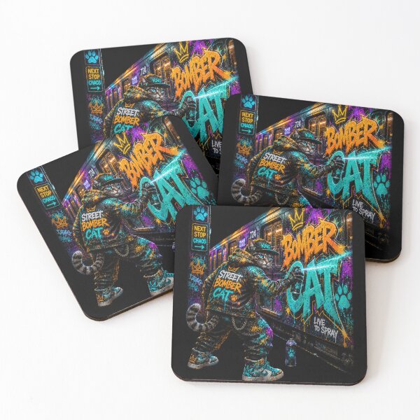 Item preview, Urban Graffiti Cat – Neon Subway Street Art designed and sold by Neon Riot Studio.