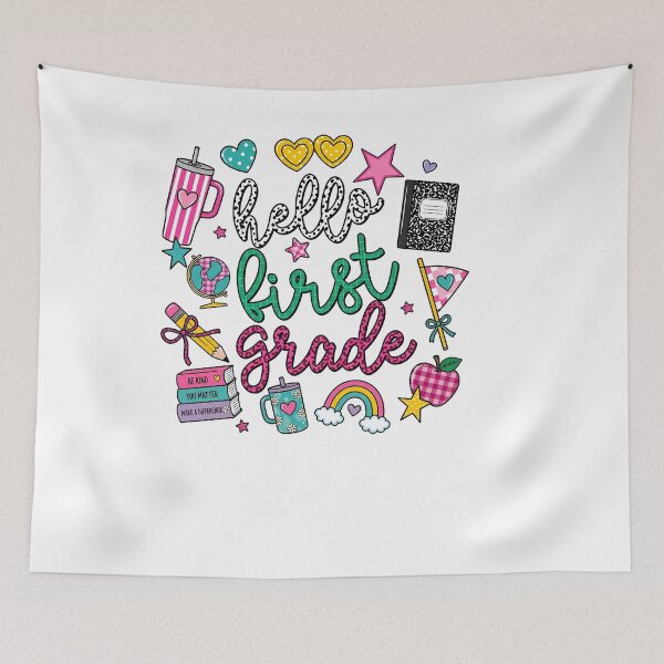 Item preview, 1st Grade Girl Hello First Grade Back To School designed and sold by KroghDs.