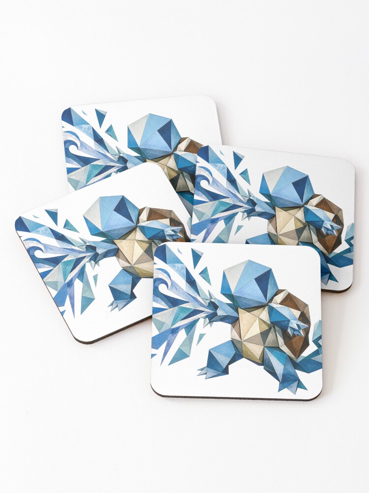Thumbnail 1 of 5, Coasters (Set of 4), Squ Cubism designed and sold by FeelTheDrawing.