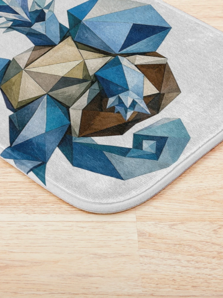 Thumbnail 3 of 6, Bath Mat, Squ Cubism designed and sold by FeelTheDrawing.