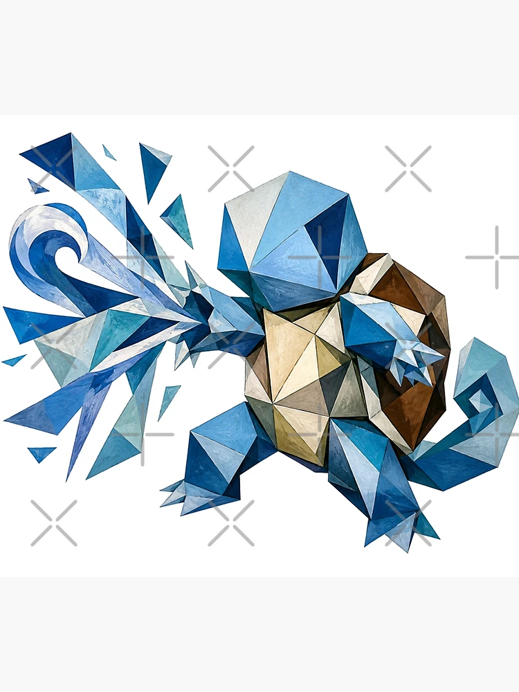 Thumbnail 3 of 3, Poster, Squ Cubism designed and sold by FeelTheDrawing.