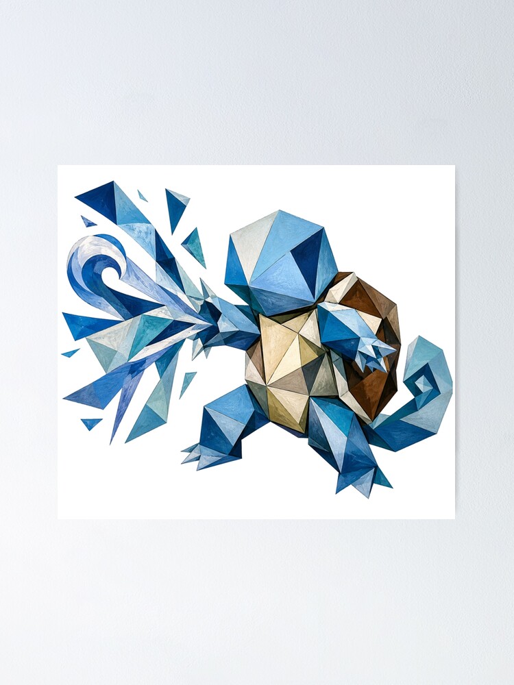 Thumbnail 1 of 3, Poster, Squ Cubism designed and sold by FeelTheDrawing.