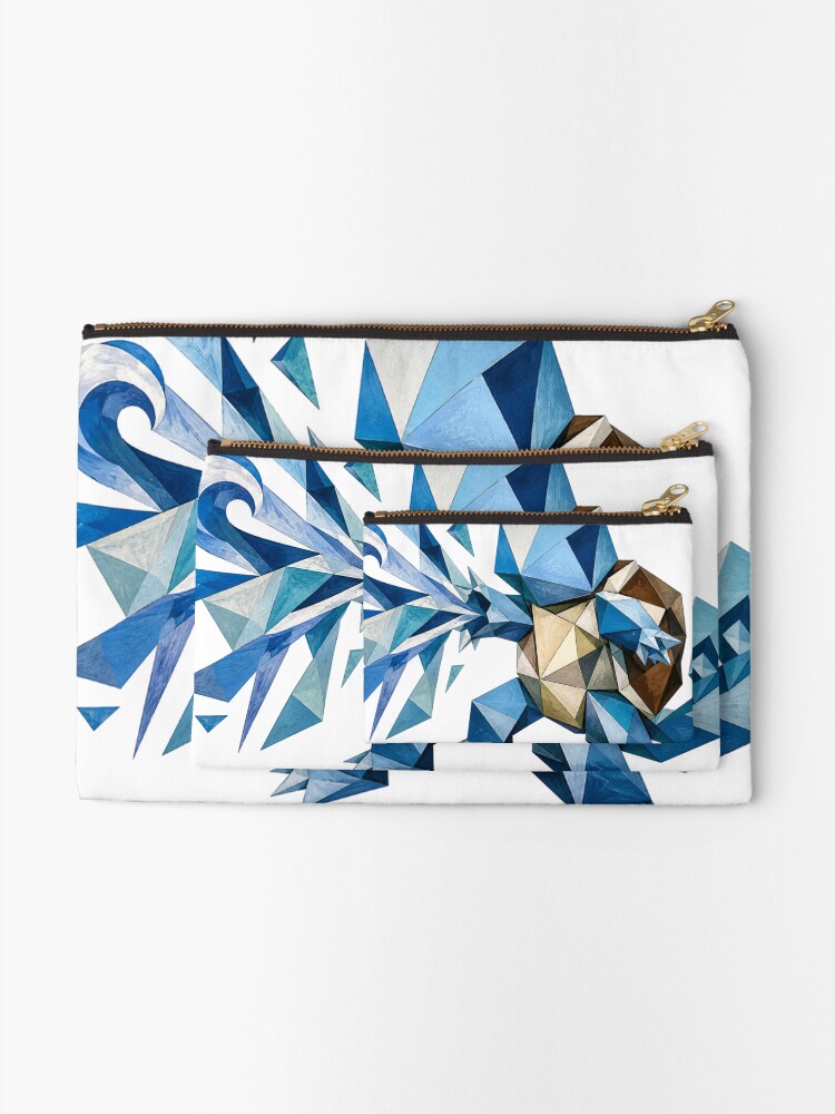 Thumbnail 2 of 4, Zipper Pouch, Squ Cubism designed and sold by FeelTheDrawing.