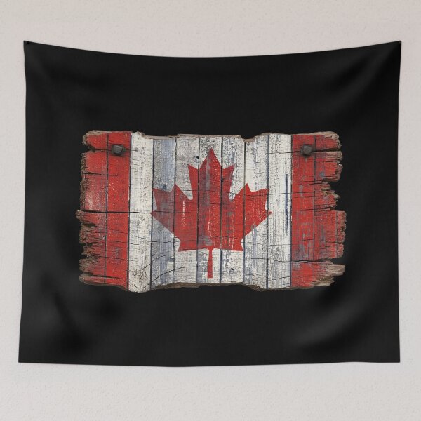 Item preview, Rustic Canada Flag designed and sold by VelvetRoom.