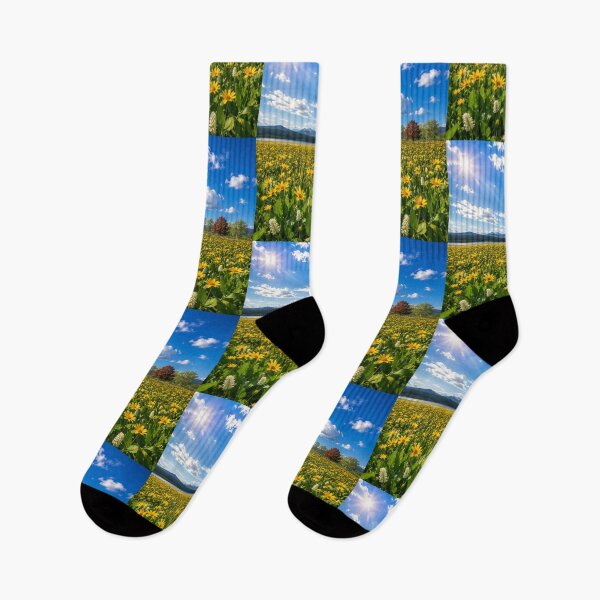 Artikelvorschau, Bergblumenwiese unter Sommerhimmel entworfen und verkauft von Kimberly Palmer.