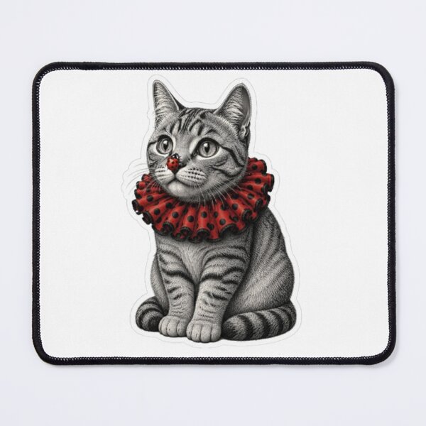 Item preview, Curious Cat With Ladybug Collar designed and sold by Snurly.