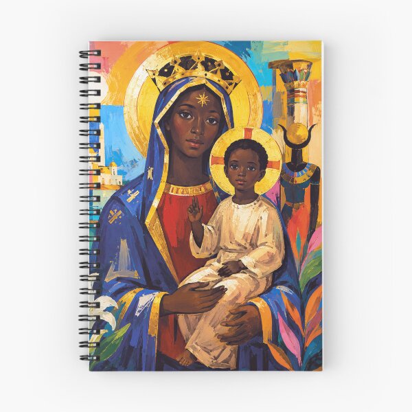 Item preview, Black Madonna with Jesus painting. designed and sold by GalleryKauffeld.