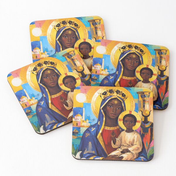 Item preview, Black Madonna with Jesus painting. designed and sold by GalleryKauffeld.