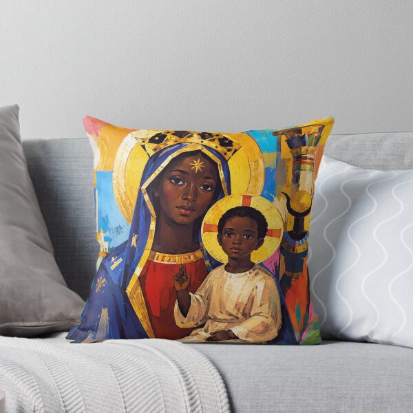 Item preview, Black Madonna with Jesus painting. designed and sold by GalleryKauffeld.