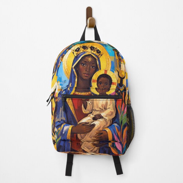 Item preview, Black Madonna with Jesus painting. designed and sold by GalleryKauffeld.