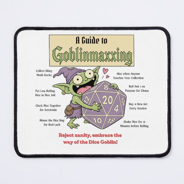 Item preview, A Guide to Dice Goblinmaxxing (Light Edition) - DND RPG Meme designed and sold by Dice_Goblin_Studio.
