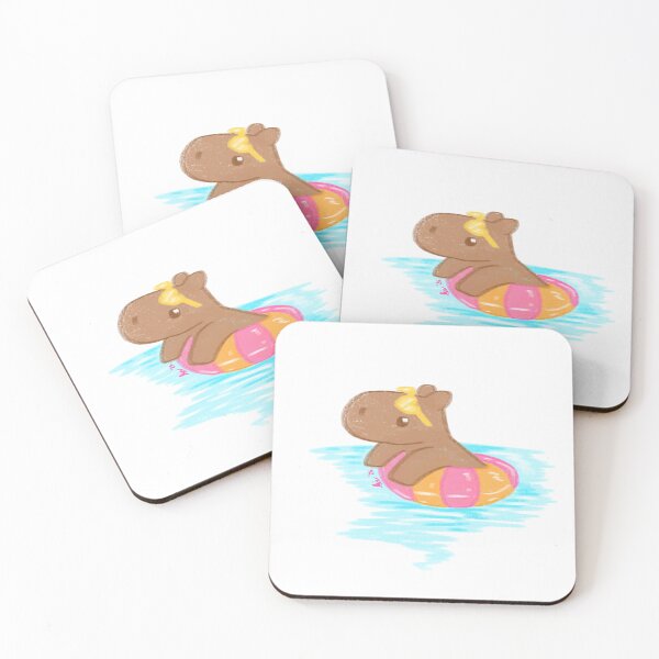 Item preview, Swimming Capybara designed and sold by lilanxietychan.