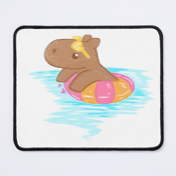 Item preview, Swimming Capybara designed and sold by lilanxietychan.