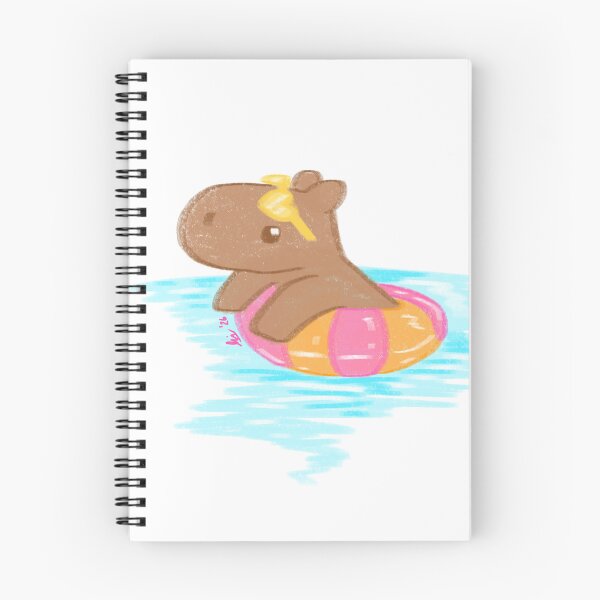Item preview, Swimming Capybara designed and sold by lilanxietychan.