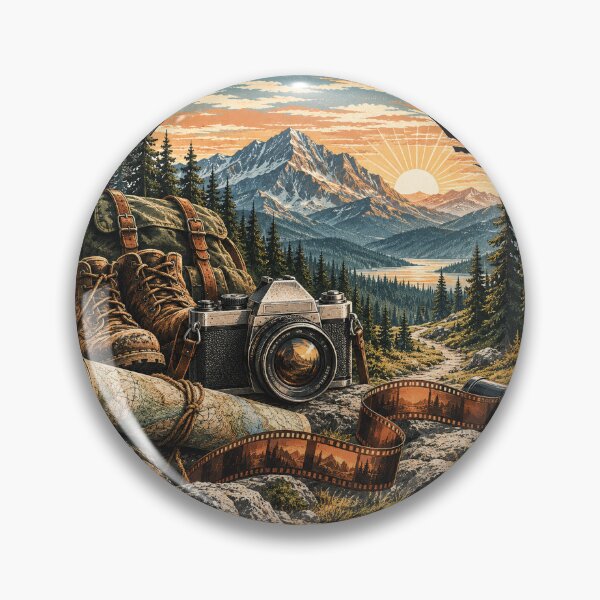 Item preview, Where Every Trail Becomes a Story | Vintage Film Camera Mountain Adventure designed and sold by Golden Era Studio.
