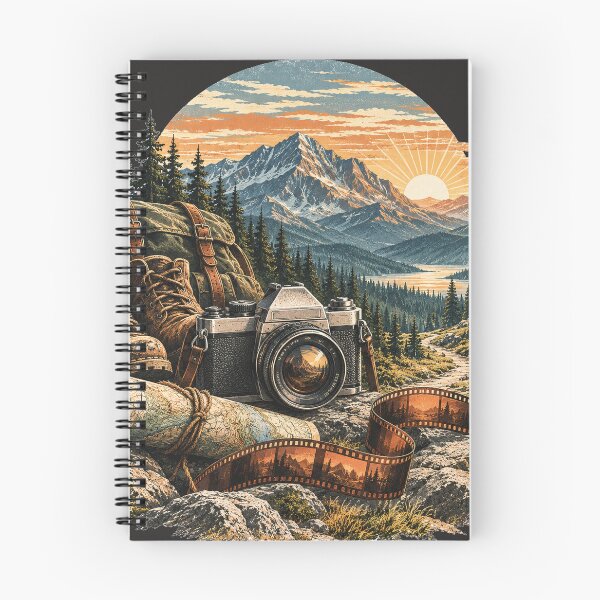 Item preview, Where Every Trail Becomes a Story | Vintage Film Camera Mountain Adventure designed and sold by Golden Era Studio.