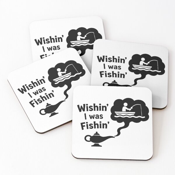 Item preview, Wishin' I was Fishin' Black Joke Tee Fishing Outdoors designed and sold by DredMuunStudios.