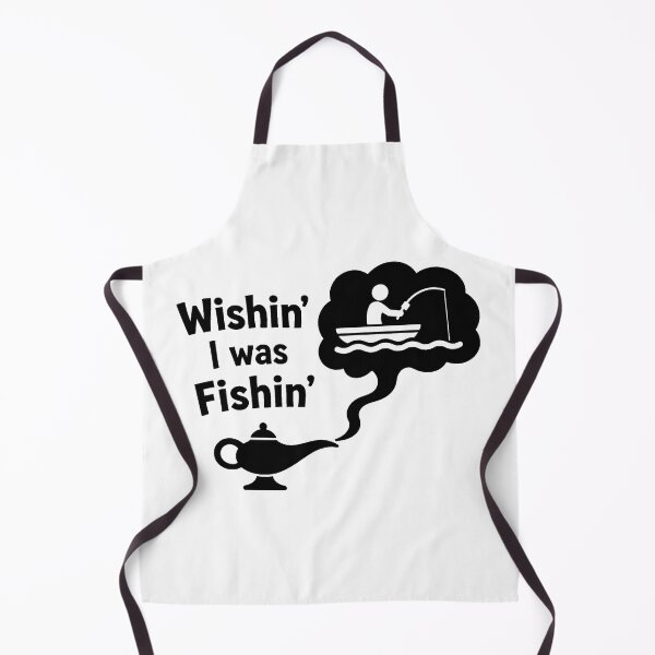 Item preview, Wishin' I was Fishin' Black Joke Tee Fishing Outdoors designed and sold by DredMuunStudios.