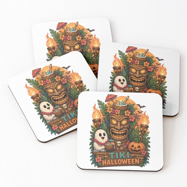 Item preview, Tiki Halloween Ghost designed and sold by DustyCuriositie.