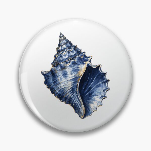 Item preview,  Blush Blue Conch Shell with Gold Accents designed and sold by SOUFIANE1991.