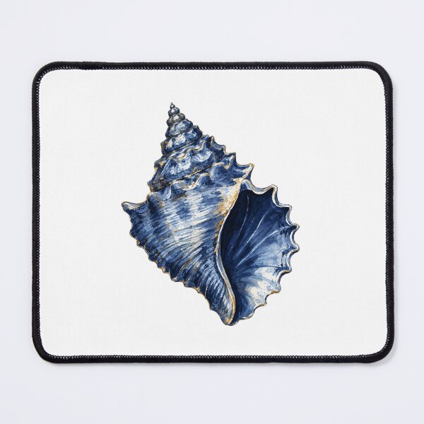 Item preview,  Blush Blue Conch Shell with Gold Accents designed and sold by SOUFIANE1991.