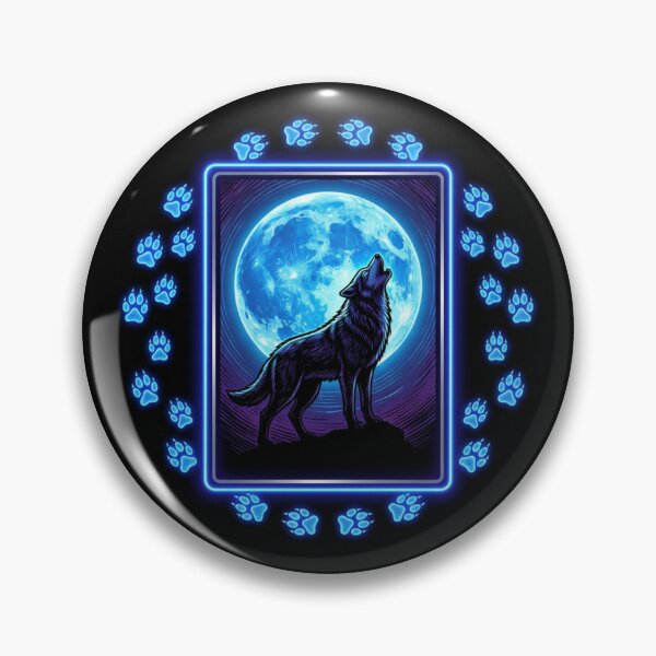 Item preview, Full Moon Wolf Design with paw prints designed and sold by Witch Joseph.