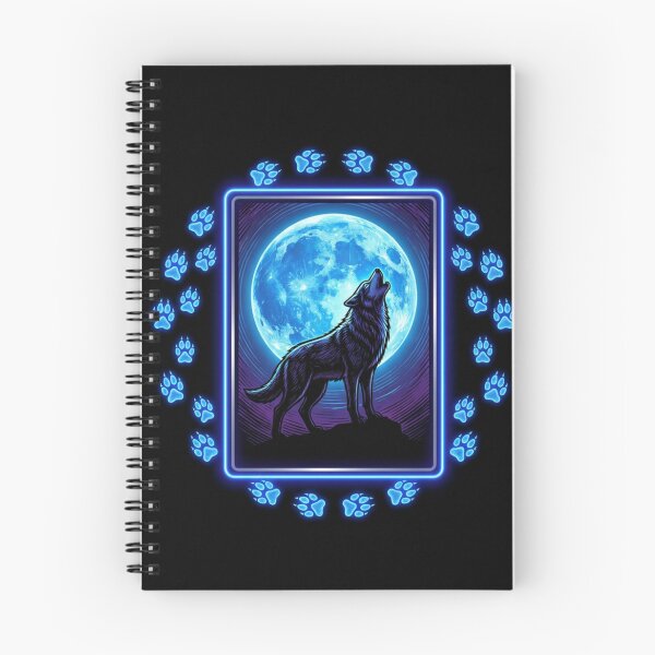 Item preview, Full Moon Wolf Design with paw prints designed and sold by Witch Joseph.