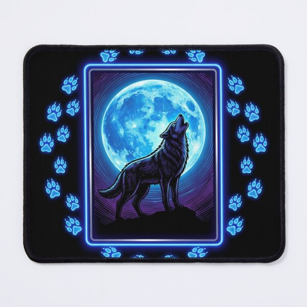 Item preview, Full Moon Wolf Design with paw prints designed and sold by Witch Joseph.