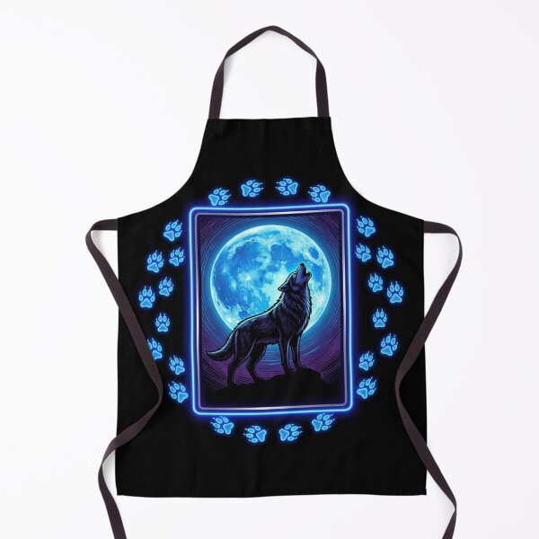 Item preview, Full Moon Wolf Design with paw prints designed and sold by Witch Joseph.