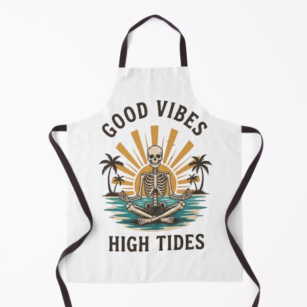Item preview, Good Vibes High Tides Skeleton designed and sold by GiggleInkTees.