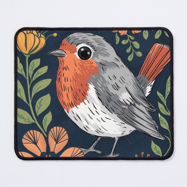 Item preview, Folk Robin Bird designed and sold by Filora Atelier | Bird Art.