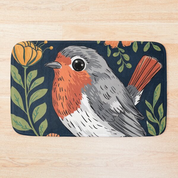 Item preview, Folk Robin Bird  designed and sold by Filora Atelier | Bird Art.