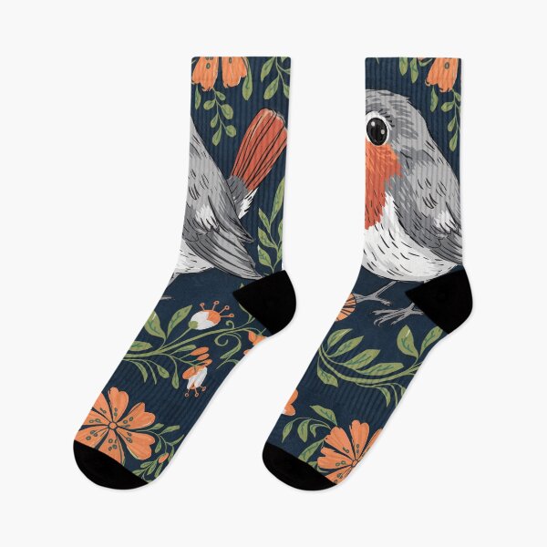 Item preview, Folk Robin Bird  designed and sold by Filora Atelier | Bird Art.