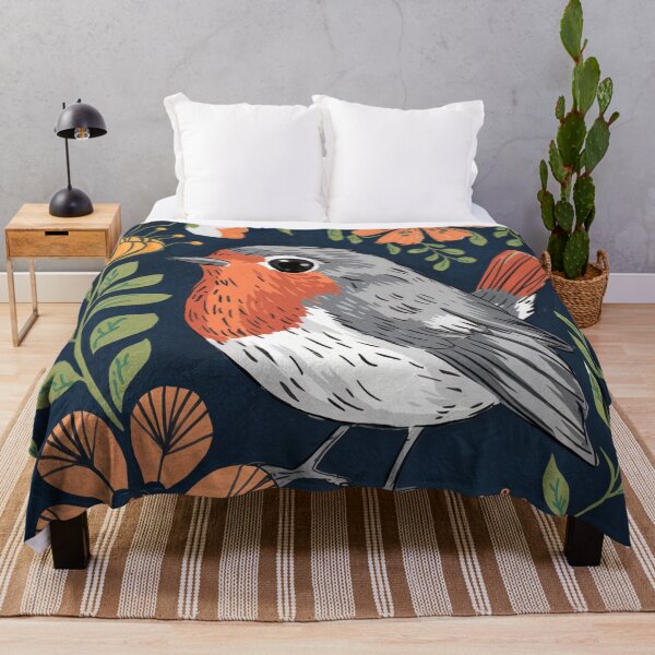 Item preview, Folk Robin Bird designed and sold by Filora Atelier | Bird Art.