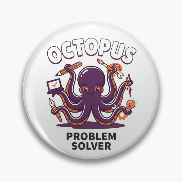 Item preview, Cute Octopus Problem Solver Kawaii designed and sold by Zazz Lee.