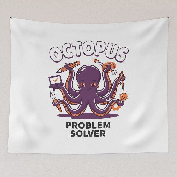 Item preview, Cute Octopus Problem Solver Kawaii designed and sold by Zazz Lee.