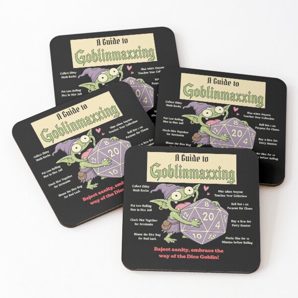 Item preview, A Guide to Dice Goblinmaxxing (Dark Edition) - DND RPG Meme designed and sold by Dice_Goblin_Studio.