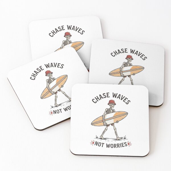 Item preview, Chase Waves Not Worries Skeleton designed and sold by GiggleInkTees.