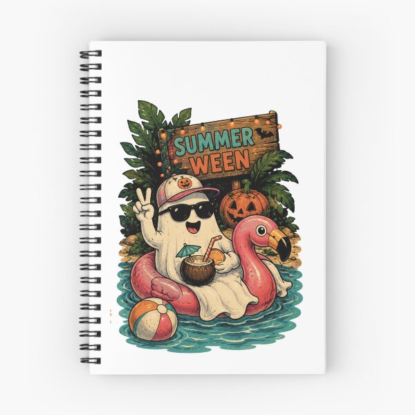 Item preview, Summerween Ghost Flamingo Float designed and sold by DustyCuriositie.