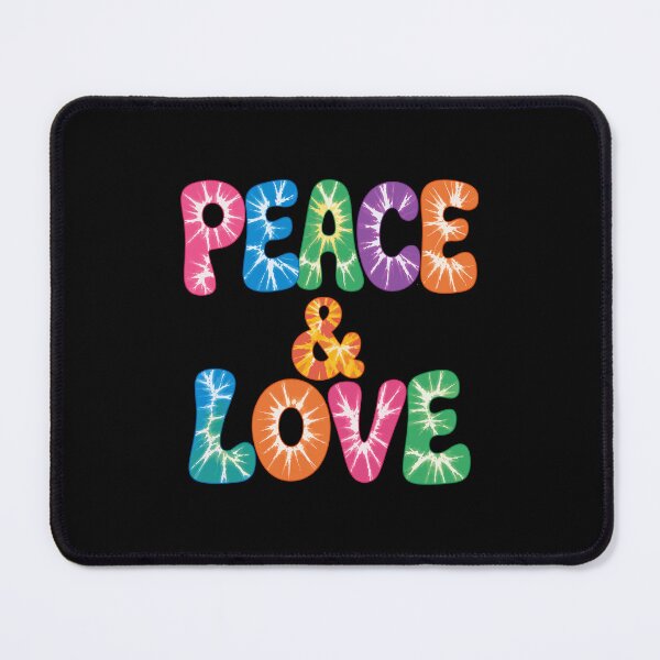 Item preview, Colorful Retro Tie Dye Peace and Love Typography designed and sold by Far Out Goods.