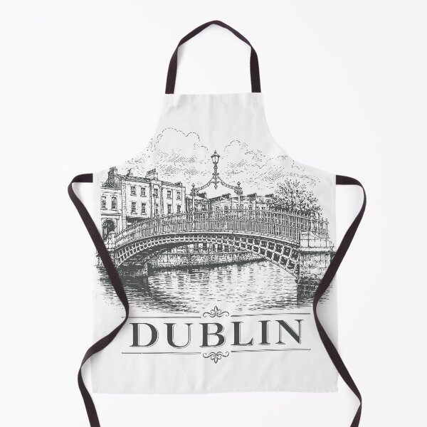 Item preview, Vintage Ha'penny Bridge Dublin Ireland Sketch Art designed and sold by Imaginationbeyond.